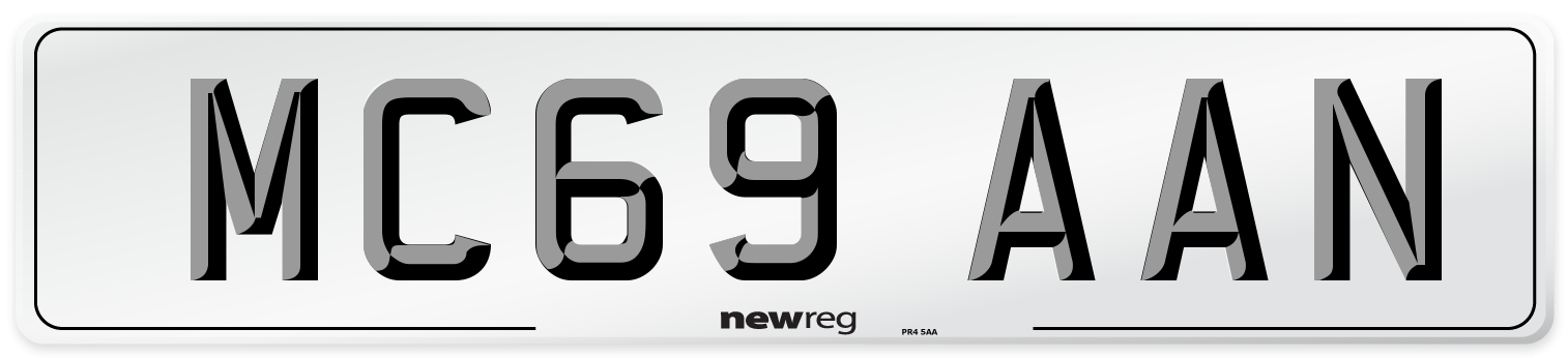 MC69 AAN Number Plate from New Reg